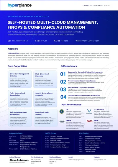 Hyperglance capability statement