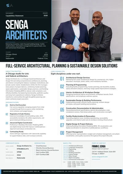 Senga Architects capability statement